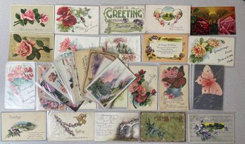 Antique Post Card Lot (20) Flowers