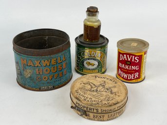 Collection Of Antique Advertising Tins