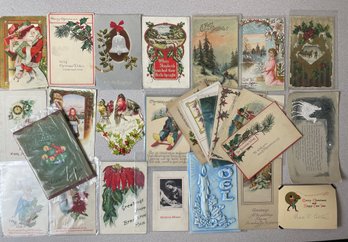 Antique Christmas Post Card Lot (22)