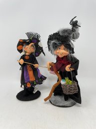 Pair Of Vintage Anna Lee Witches Halloween