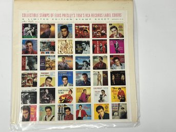 Collectible Stamps Of Elvis Presleys 1950s RCA Record Label Covers