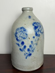 Antique Cobalt Decorated 3 Gallon Jug