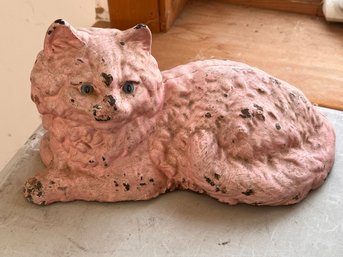 Vintage Hubley Reclining Cat Door Stop