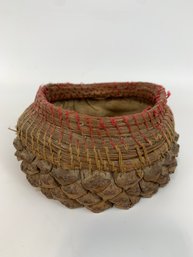 Antique Pinecone Basket