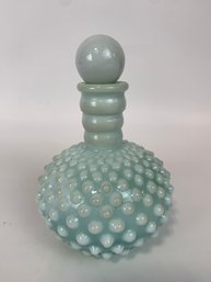 Hobnail Glass Opalescent Decanter Bottle