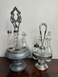 Pair Of Victorian Castor Cruet Condiment Sets