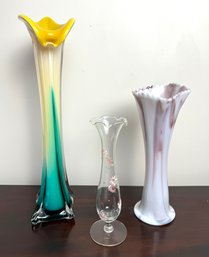 Group Of Vintage Glass Vases