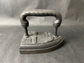 Cast Iron Sad Iron With Anchor Design