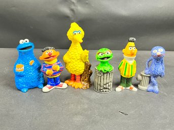Rare Lot Of 6 Sesame Street Gorham Vtg 1976 Ceramic Figures Signed