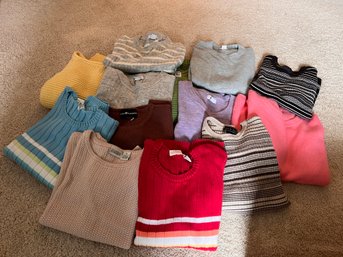 Large Lot Of Womens Sweaters Sizes M-XL