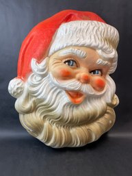 Vintage Styrofoam Large Christmas Santa Head Store Display