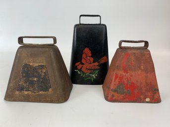 Group Of 3 Vintage Cowbells