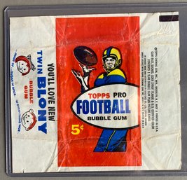 Original 1957 Topps Football 5 Cent Wax Wrapper Twin Blony Variant