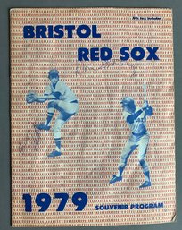 1979 Bristol Red Sox Program Signed By Wade Boggs 3yrs Prior To MLB Debut And Signatures On Front And Back