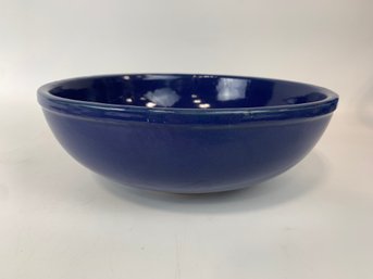 Vintage Blue Pottery Bowl