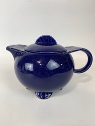 Vintage Blue Pottery Teapot