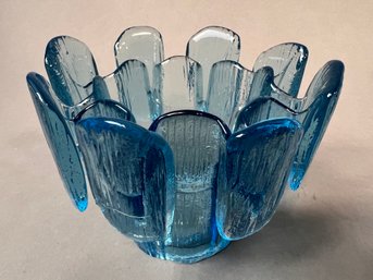 Viking Glass Blue Finnish Vessel / Bowl