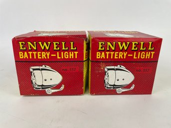 Lot Of Two Enwell Battery Lights - New Old Stock