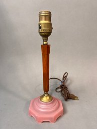 Art Deco Butterscotch Bakelite Boudoir Lamp