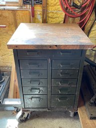 Vtg Lyon MFG Rolling Work Station