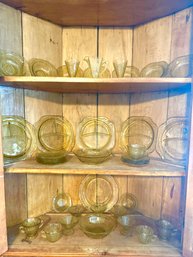 Massive Collection Of Yellow Depression Glass