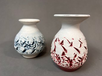 Pair Of Mini Pottery Vases