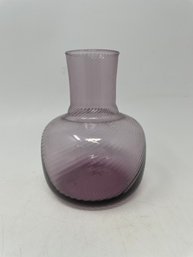 5.5' Vintage Amethyst Glass Vase With Reticella Swirl