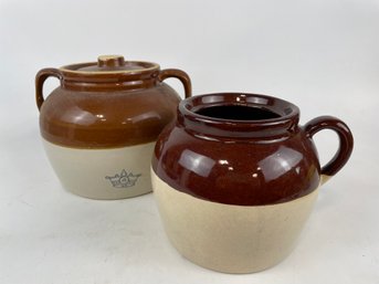 Pair Of Antique Bean Pots