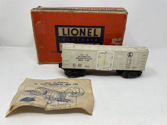Rare Lionel Train Postwar 3482 Automatic Milk Car W/ 3472 On Right O Scale With Box