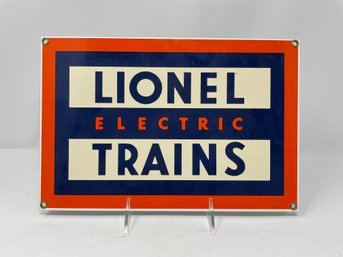 Contemporary Lionel Trains Porcelain Sign
