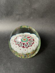 Murano Glass Italy Millefiori Paperweight