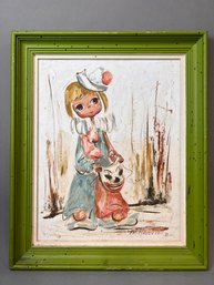 Painting By Maggie Harnett - Big Eyed Girl