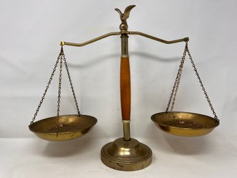 Vintage Scale Of Justice With Eagle Top