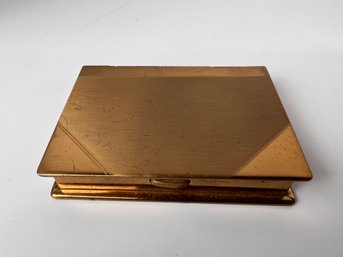 Vintage Brass Book Style Compact
