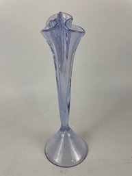 Tiffin Glass Twilight Neodymium Lily Vase In Lavender Alexandrite 10'