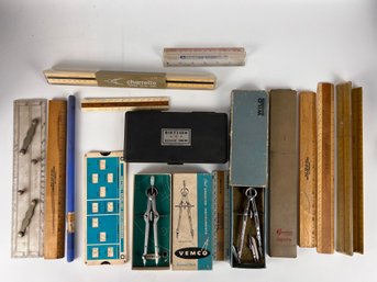 Vintage Drawing Tools Drafting Accessories Lot Dietzgen And More!
