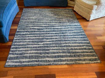 Like New! IndoorOutdoor Rug By Safavieh In Blue Stripe 5x7