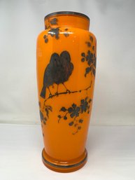 Hand Painted Bird Vase