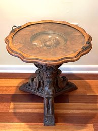 Heavily Carved Antique Figural Table