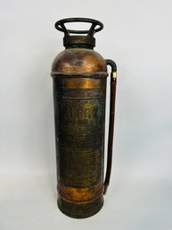 Antique Alert Copper Fire Extinguisher