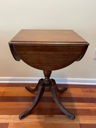 Cherry Duncan Phyfe Four Sided Drop Leaf  Accent Table