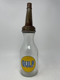 Gulf Motor Oil Glass Bottle