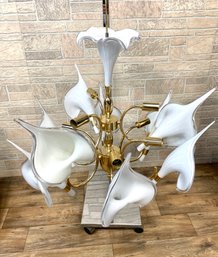 Beautiful Murano Calla Lily Chandelier By Franco Luce
