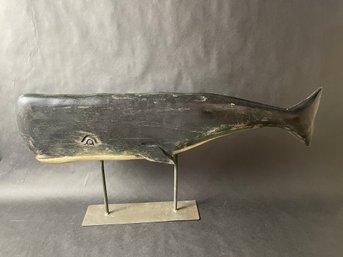 Decorative Carved Whale On Stand