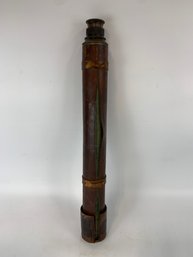 Antique Leather Wrapped Telescope