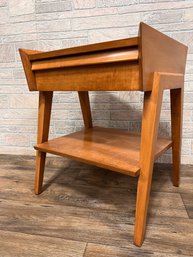 Mid Century Modern Baumritter Night Stand / Side Table With One Drawer