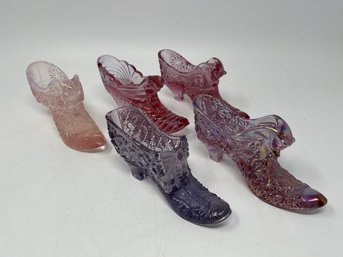 Collection Of Fenton Glass Shoes Cat Heads