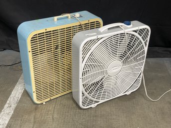 Pair Of Working Box Fans