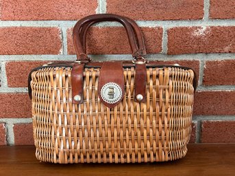 Vintage Basket Woven Handbag