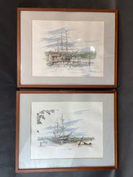 Pair Of Charles W. Morgan & Joseph Conrad Prints